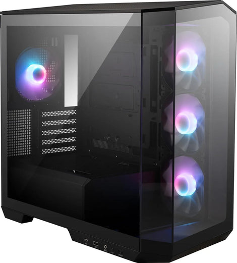 MSI MAG PANO M100R PZ Micro ATX PC Case Black (4x 120mm ARGB Fans Included) - Anigma